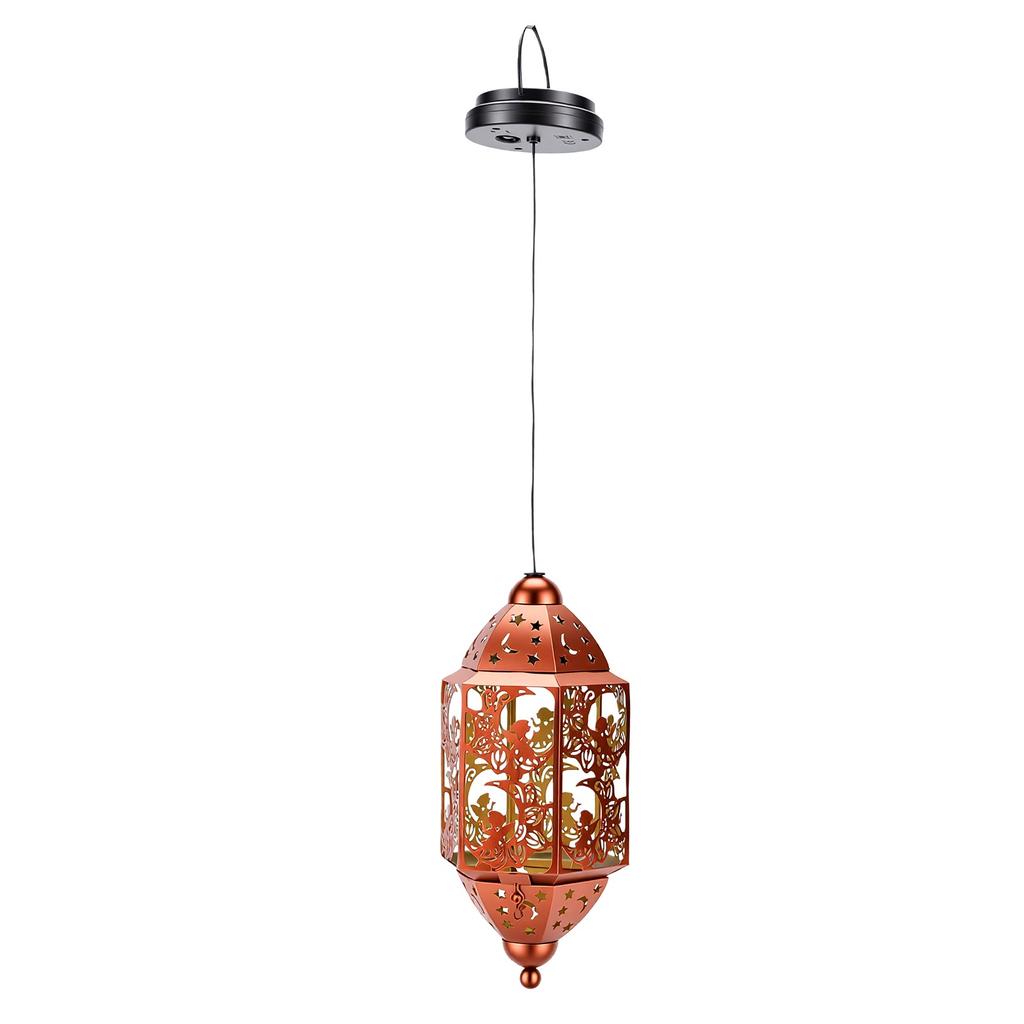Solar Lanterns Outdoor Rainproof Hanging Lamp Metal Fairy Star Moon Design Solar Powered Light Auto On off for Garden