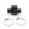 Temperature Gauge Radiator Sensor Adapter with Hose Clamps Aluminum Black for Water Temp Joint Pipe 26MM
