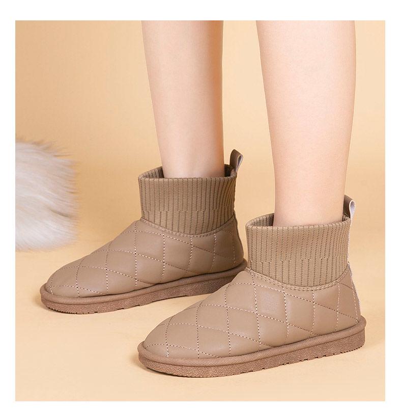 2025 Women's Trendy Winter Round Toe Pull-On Snow Cotton Boots