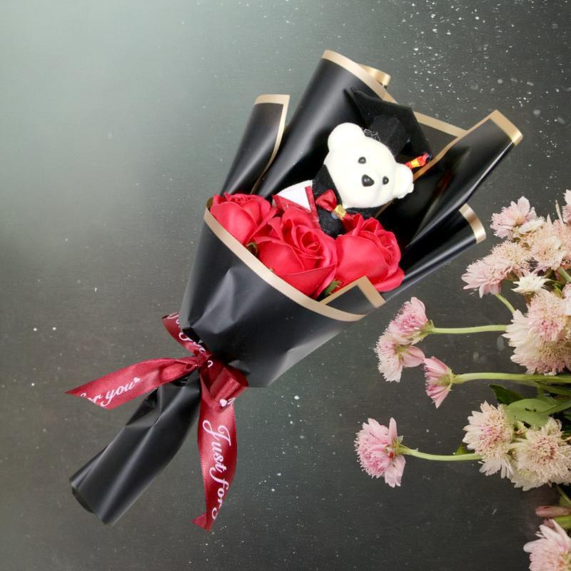 Eksamenssesong Bukett Duftende Evig Kreativ Såpeblomst Håndlaget DIY Rose Solsikke Gave