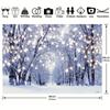 Winter Forest Polyester Photography Backdrop Snow Natural Scenery Landscape Path Background Wonderland Baby Shower Decorations