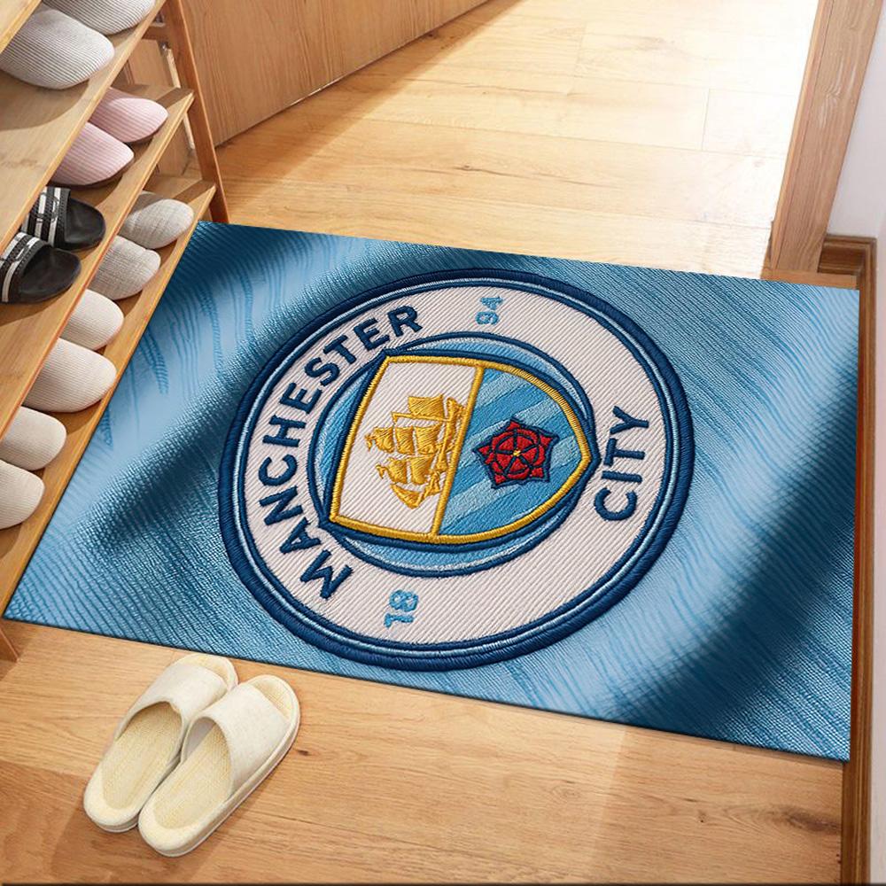 Manchester City Floor Rug Office Rug Perfect For Hallway Foyer Kitchen Game Room Antislip Rug Decorate Offices Birthdaychristmas Gift