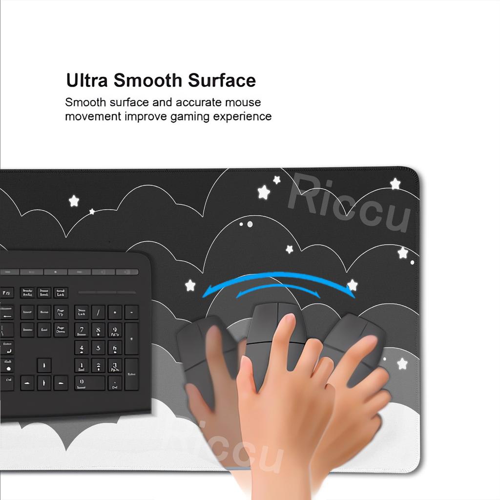 Pink Cloud Desk Mat Kawaii Large Mouse Pad XXL Cute Office Rubber DeskPad Extended Pads Gaming Keyboard Accessories Large Mats