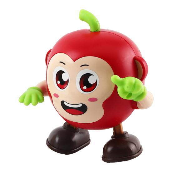 Yousheng Electric Dancing Toy with LED Light Music Recording Pineapple Elephant French Fries Red Fruit Walking Toy Toddlers Tummy Time Crawling Toy