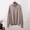 Solid Colour High Neck Sweater Autumn Winter Comfortable Loose Classic Versatile Pullover Sweater Luxurious Relaxed-fit Slimming and Versatile Top