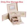 Leather Jewelry Organizer Box With Three Drawers For Wedding Gifts And Travel Souvenirs