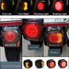 Motorcycle Led Tail Light Rear Brake Turn Signal Smoke Tail Lamp for Harley 60 LEDs Tail Light Motorcycle Touring Lay Down Style