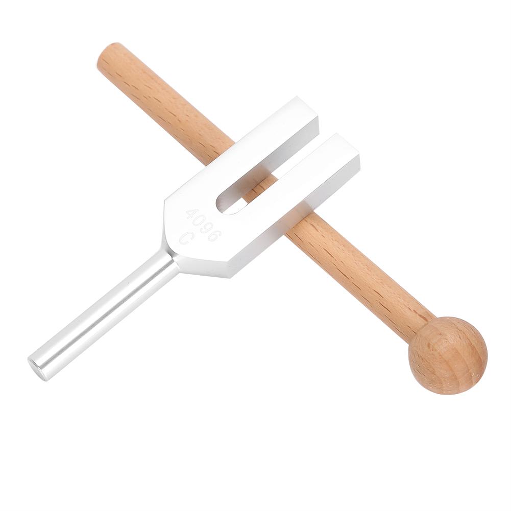 4096 Tuning Fork Aluminum Alloy Tuning Fork Wood Hammer Sound Healing Therapy Tool Set
