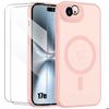 Hülle für iPhone 17e, mit Magnetring und Kameraschutz - Rosa - 2 Gehärtete Gläser