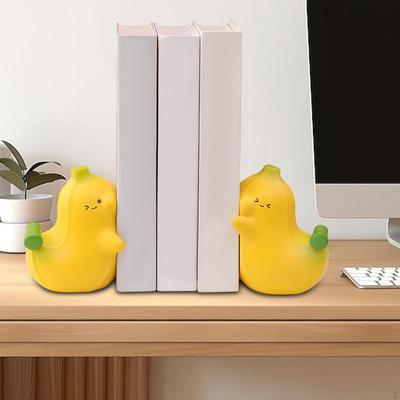 Book End Cute Decorative Bookend Anti Slip Base Modern Hold Books Unique Holder
