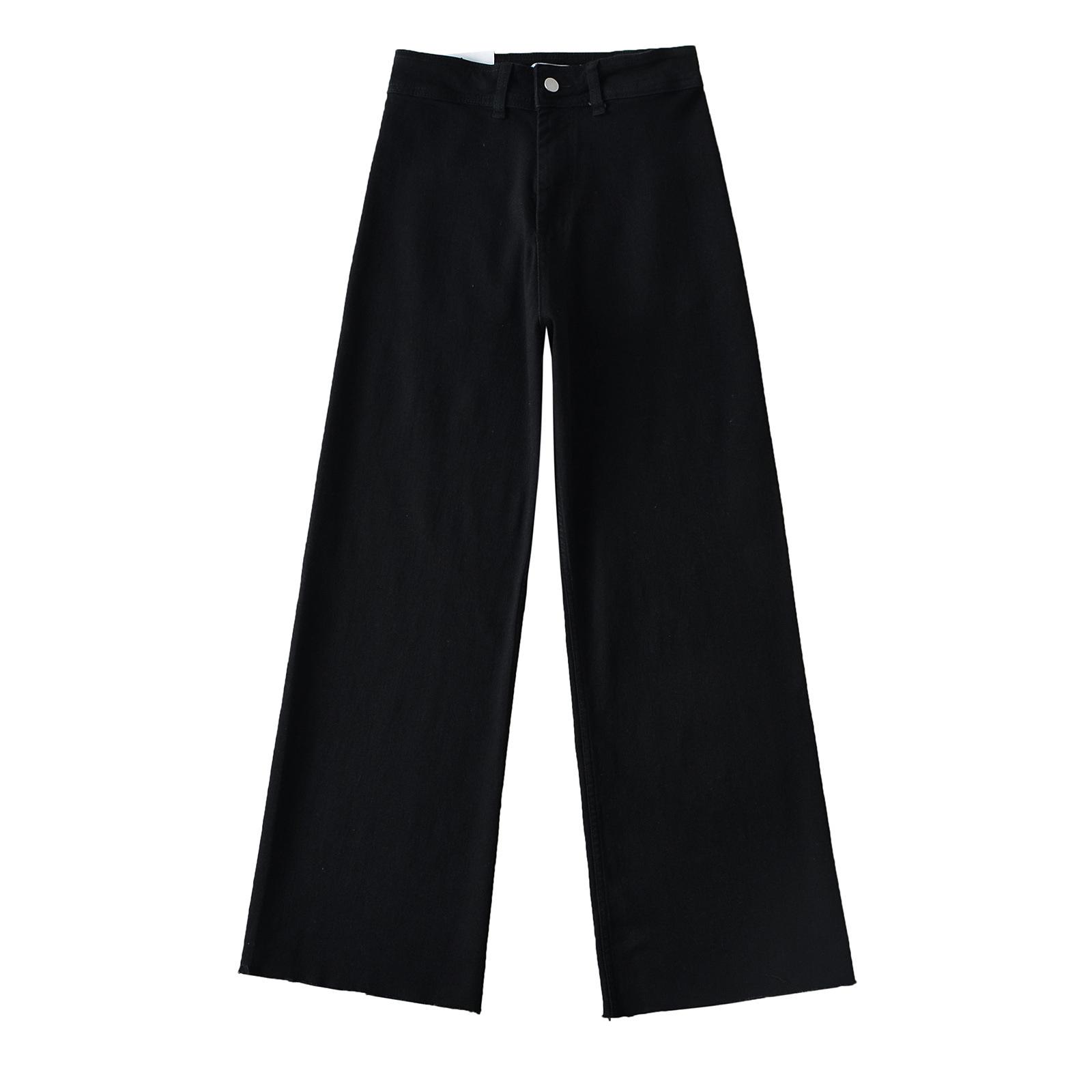 Весна Осень Женские Джинсы Женские Карго Высокая Талия Эластичные Прямые Брюки Винтажные Брюки Джинсы Женские XXS