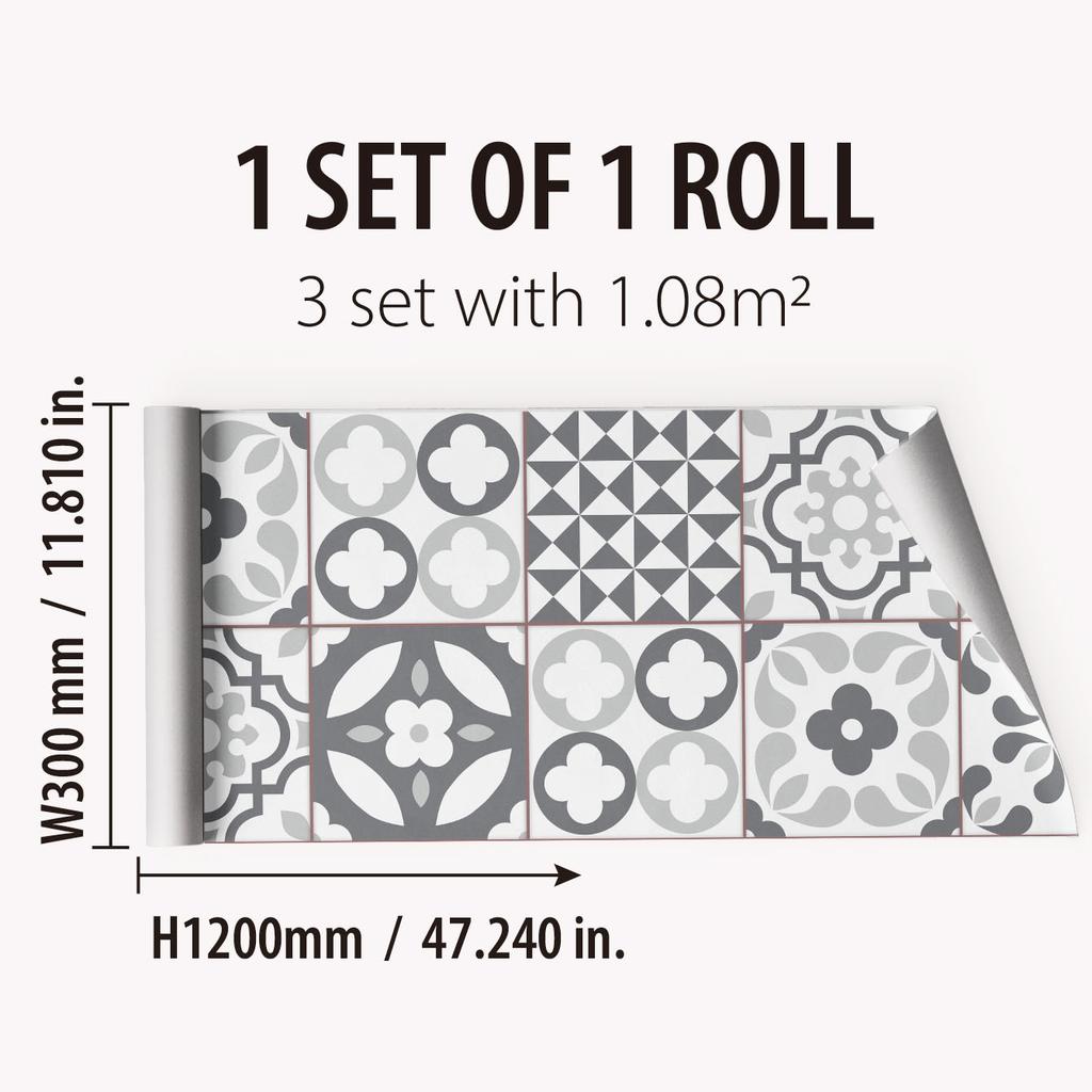 Bohemian Style Thickened Kitchen Sticker Waterproof Self-Adhesive Kitchen And Bathroom Wall Sticker Home Decoration Ethnic Pattern Wall Sticker