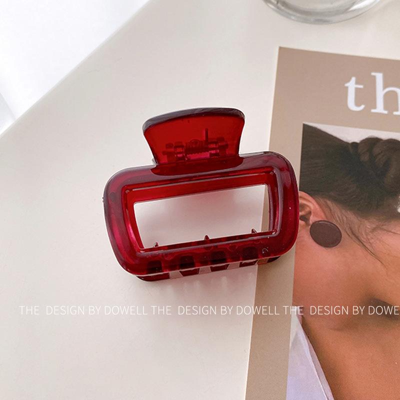 

Hair Claw Trendsetting Clip For Women Featuring Stylish Colorful Jelly And Matte Designs Jelly Wine Red