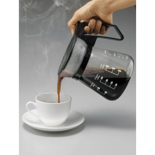 Iwaki Heat-Resistant Glass Coffee Server & Dripper Pot, Coffee House, 600ml, KT8685-BK, Clear