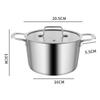 Stainless Steel Soup Pot Riveted Handle Heavy Duty Stockpot for Seafood 20cm