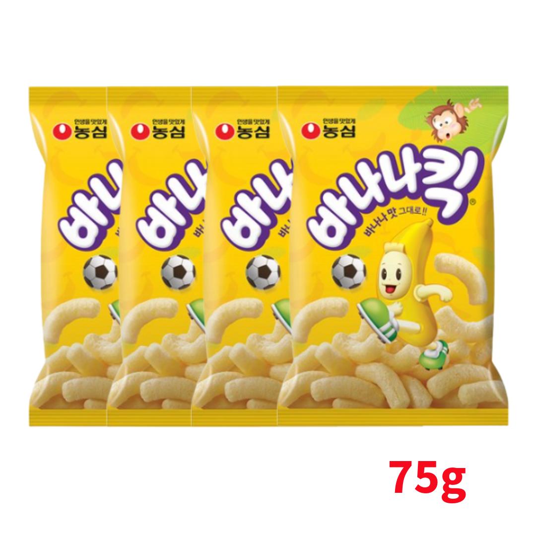 

Корейский слоеный снек – Banana Kick, Melon Kick (26 вариантов) #banana 75g x 4pcs