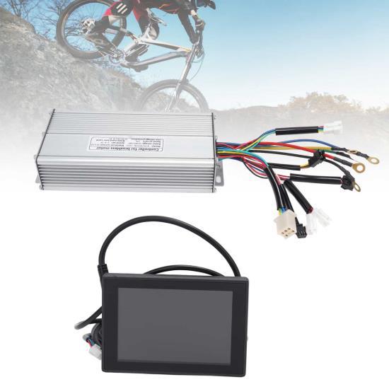 Electric Bike Conversion Kit 35A Sine Wave Bike Motor Controller with Light Line for KT LCD 8S Panel Set for 1500W Motor 