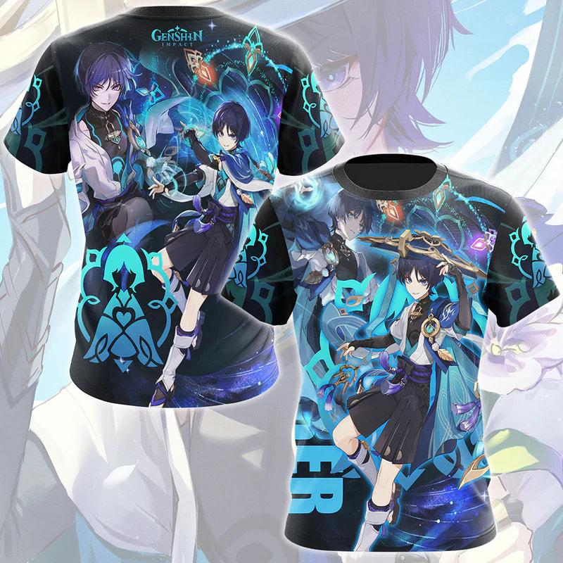 New Game Genshin Impact All Roles Anime T-shirt 3D Print Kids Cosplay Cartoon Tee Men/Women Short Sleeve Tshirt Harajuku Y2k Top