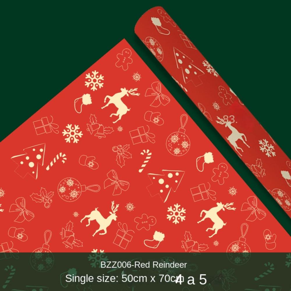 5PCS DIY Christmas Gift Wrapping Paper 50*70cm DIY Gift Paper Charmful Craft Paper Roll  Christmas