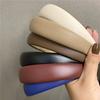 Vintage Pu Leather Thick Sponge Headband for Women Girls Korean Solid Color Wide Hair Hoop Headband Headwear Hair Accessories