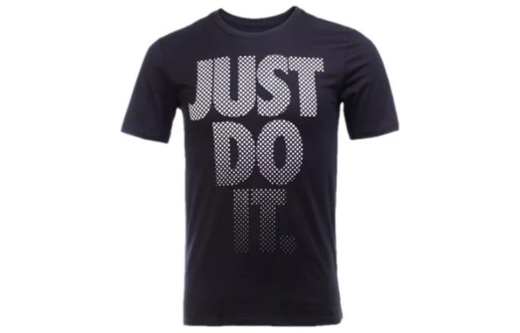 

Nike T Shirts Men s Black Crew Neck Moderate Straight Fit 804996-010 XL