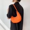 Chic Minimalist Crescent Bag For Women In Black Pink Orange Green And Brown Colors