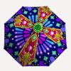 1pc Stained Glass Cross Automatic Open/Close Umbrella, Lightweight for Women/Men, Perfect Gift - for Everyday or Holiday Eventsyy251127098