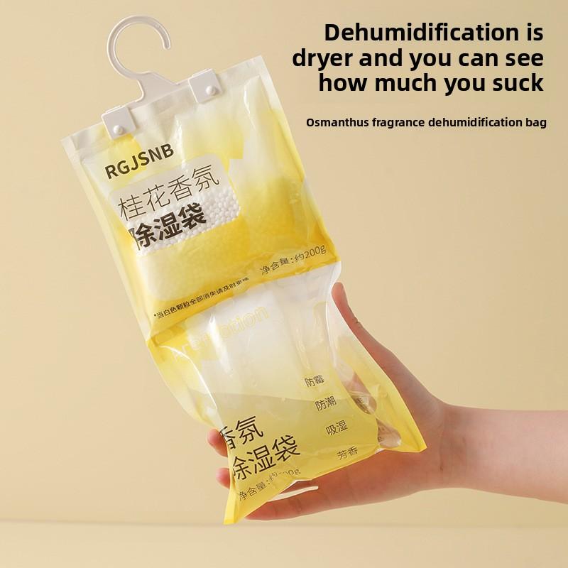 Hanging Wardrobe Dehumidifier for Homes Moisture-Proof Anti-Dryness Aromatic Mould-Resistant Bag