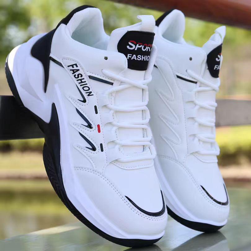 2025 Spring Men's High-Top Leather Basketball Sneakers - Red Mesh