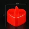 24pcs Heart Shape Led Electronic Flameless Tealight Candles Decorations For Romantic Night Valentine's Day Wedding Anniversary