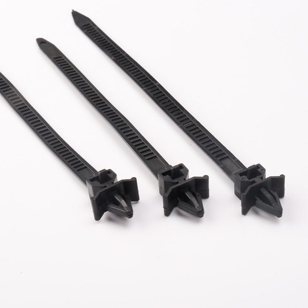 100pcs Push Mount Winged Cable Ties Harness Straps Quick Release Wire Management for Car Body Chassis Bundling Fasteners