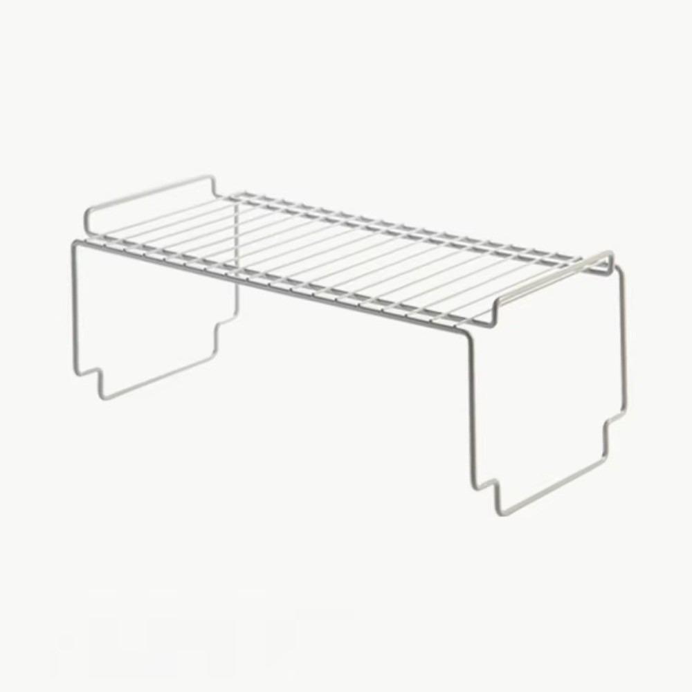 Double-Layered Cupboard Dish Rack Iron Kitchen Organizer Rack Seasoning Storage Rack Kitchenware