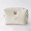 Cotton Embroidery Diaper Bag with Zipper Portable Reusable Nappy Sanitary Pads Organizer Stroller Handbag for Baby Supplies