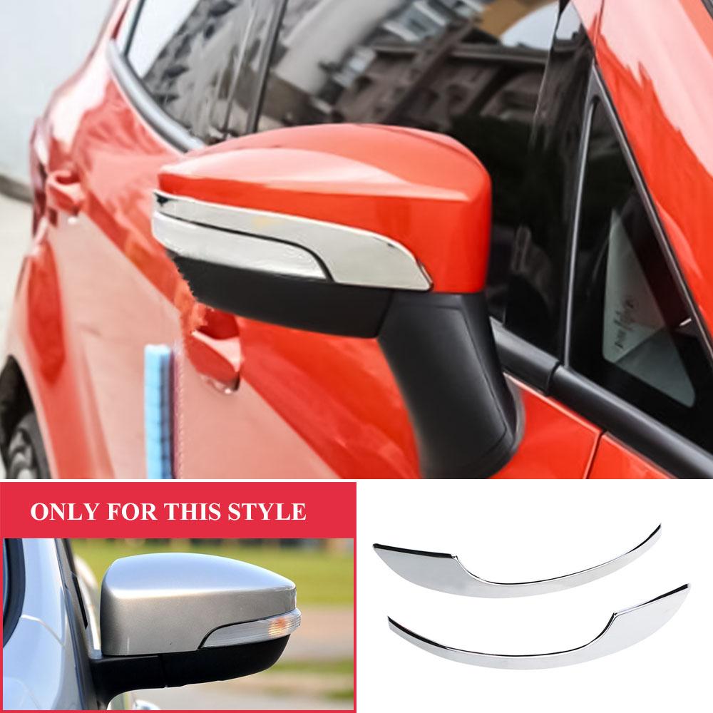 2Pcs Car Rearview Side Mirror Anti-Scratch Trim Sticker Cover for Ford Ecosport 2013 - 2025 ABS Chrome Styling Accessories