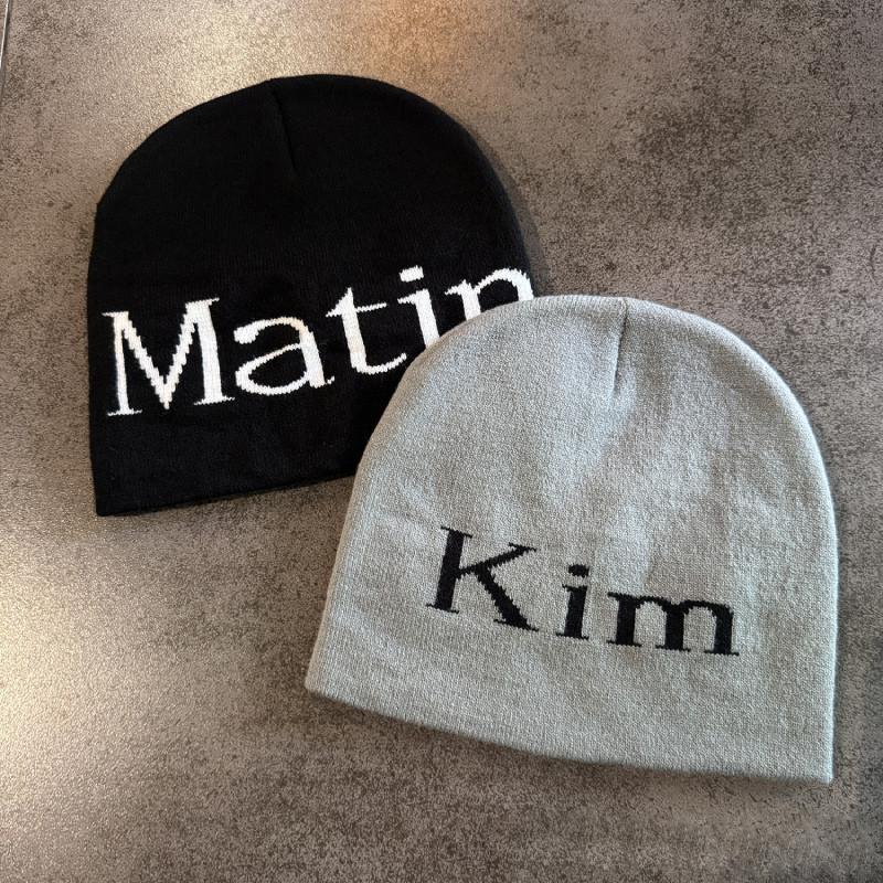 Streetwear Matin Letter Knitted Beanie Warmth Ear Protection Cold Cap Seasons