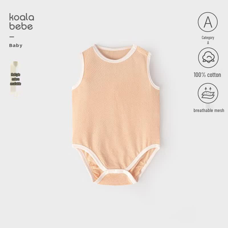 Koala Bibi Infant Cool Mesh Fruit Grid Sleeveless Romper