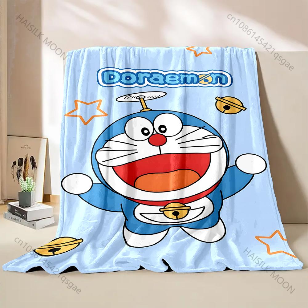 1PC Japanese Anime Doraemon Printed Blanket Flannel Fluffy Soft Blanket for Adult Kids Plush Sofa Bed Car Camping Luxury Gifts