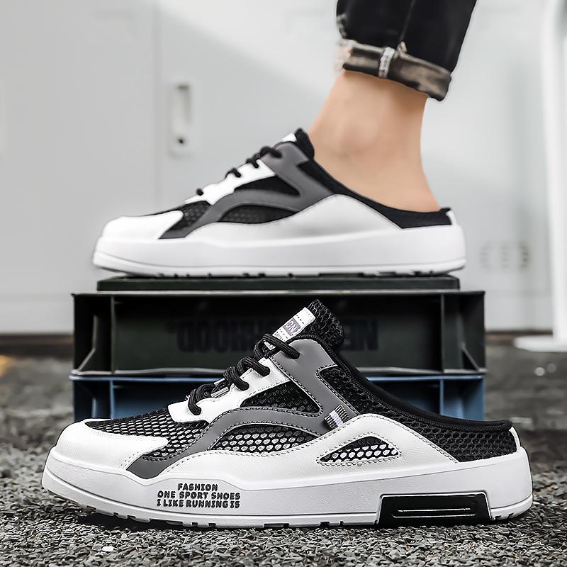 Pánské sportovní boty, letní boty s otevřeným zádovým výstřihem, ležérní sandály, tenisky, dřeváky, boty pro studenty, nadměrné pantofle