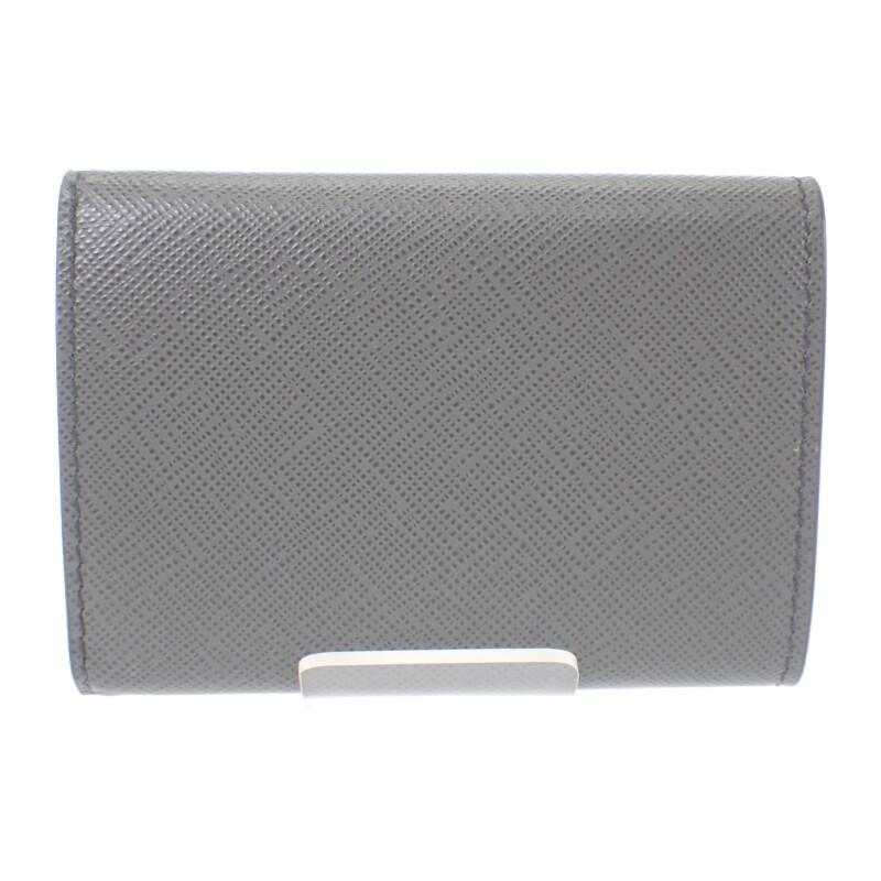 PRADA  1MH021 Tri-fold wallet gray Safiano Women