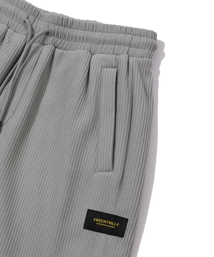 BEENTRILL Corduroy Fleece Sweatpants (Gray)