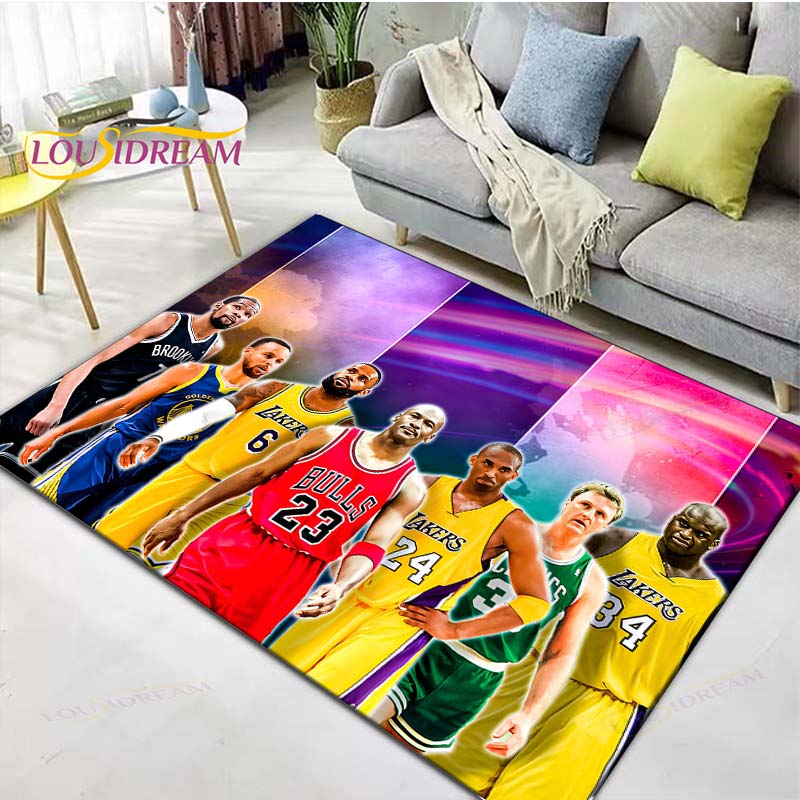 Basketball Star L-LeBron J-James K-Kobe Printed Carpet Outdoor Rug Area Rug Non-slip Carpet Bedroom Decor Carpet for Room Gift