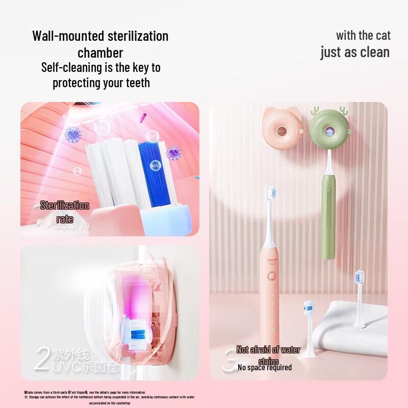 

SOOCAS D3S Sonic Electric Toothbrush Gift Set, Pink