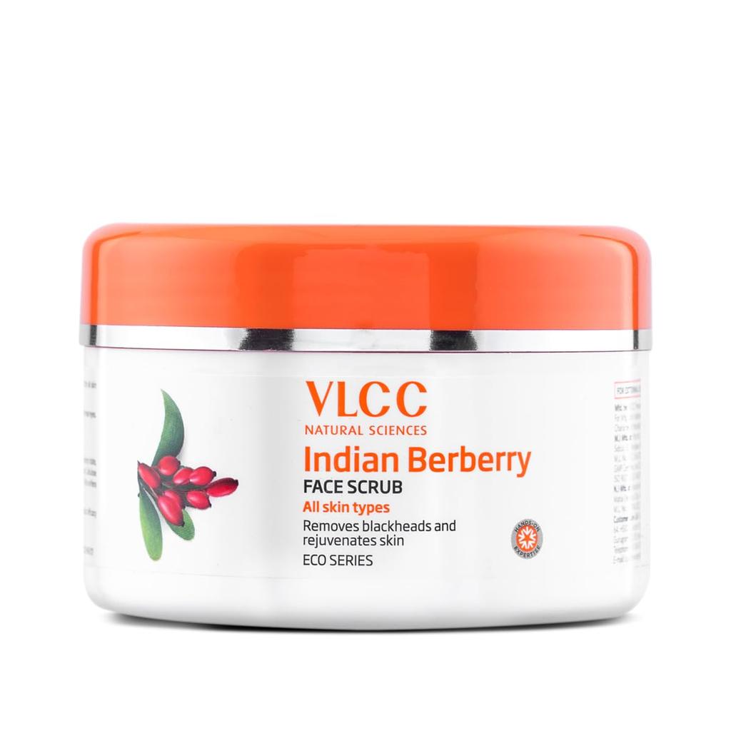 VLCC Indian Berberry Face Scrub 200 G Mild Exfoliator For Clear Smooth Skin And Daily Pore Cleansing For Radiant Look