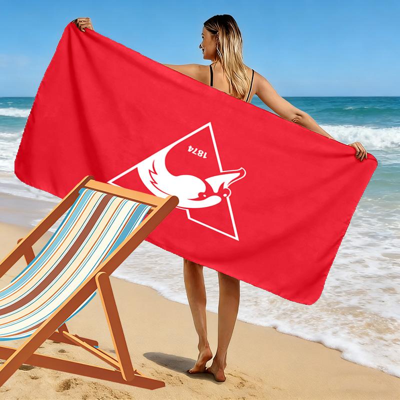 Sydney Swans 2D Flat Print Beach Towel, Large Soft Quick Dry Towel for Beach Camping Swimming.NSTJ0928604