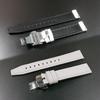 Swatch x OMEGA Leather and Rubber Strap with D-Buckle (White)