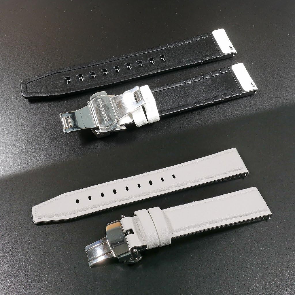 Swatch x OMEGA Leather and Rubber Strap with D-Buckle (White)