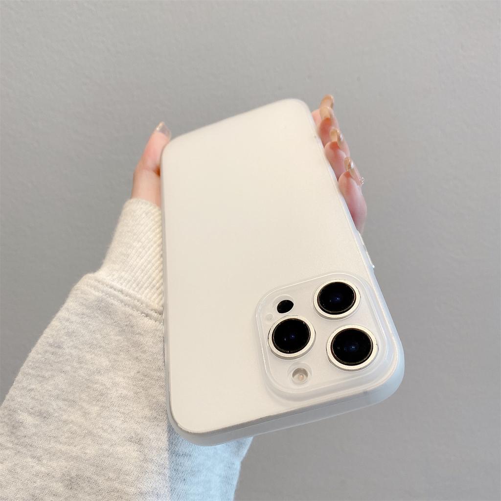 For iPhone 16 Pro Max Case Slim Soft TPU Phone Back Cover with Metal Buttons
