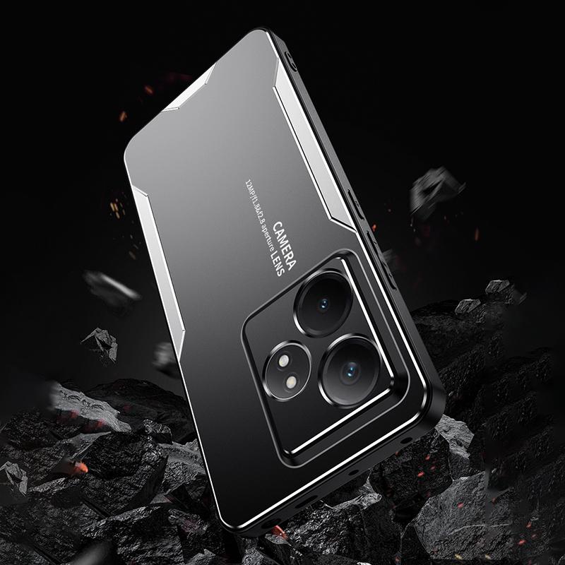 For Realme GT Neo6 SE 5G Case Aluminum Alloy+PC+TPU Anti-drop Mobile Phone Cover
