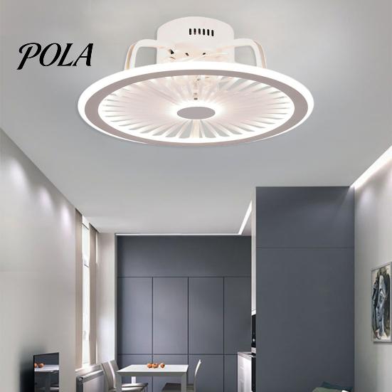 Ceiling Fan Lamp Warm White Light Multifunctional Three Colors Adjustable Modern Minimalist Remote LED Control for Living Room Household Supplies