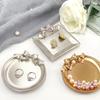 Gold & Silver Bow Resin Jewelry Dish - Small Tray for Rings, Necklaces, Candles, and Candlesticks